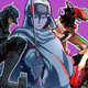 A collage featuring One Piece, Bleach, Berserk, and Chainsaw Man protagonists brandishing their weapons.